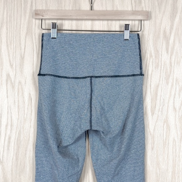 Lululemon Wunder Under Pant Cotton Stripe Black White Legging RARE - Picture 14 of 16